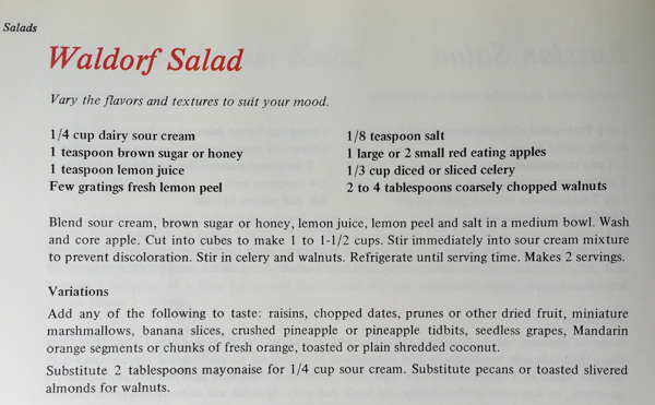 Waldorf Salad ala Barbara Swain