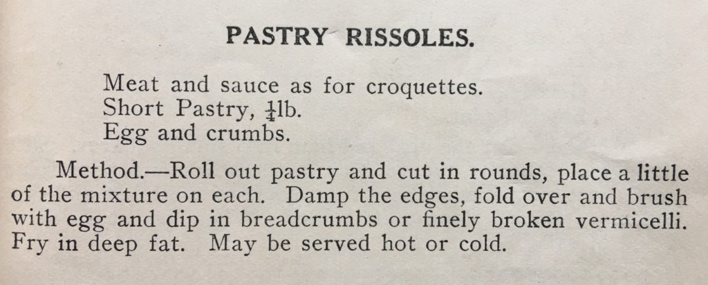 Pastry Rissoles
