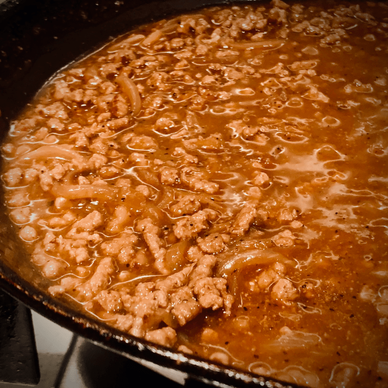 Black Pepper beef & Onion Mince filling